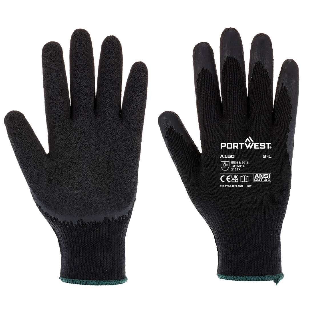 Guante palma de latex Classic Grip.  Tallas M, L y XL