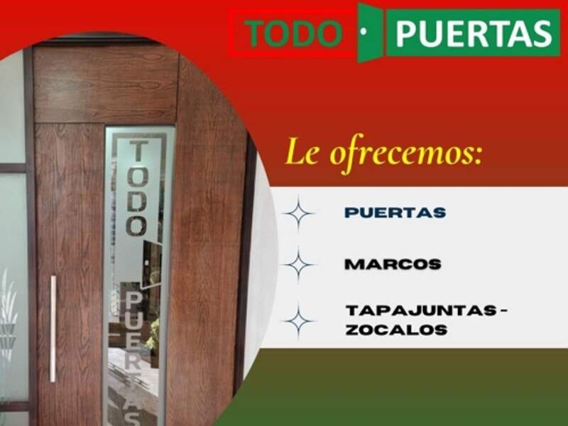 Puerta con vidrio céntrico La Paz