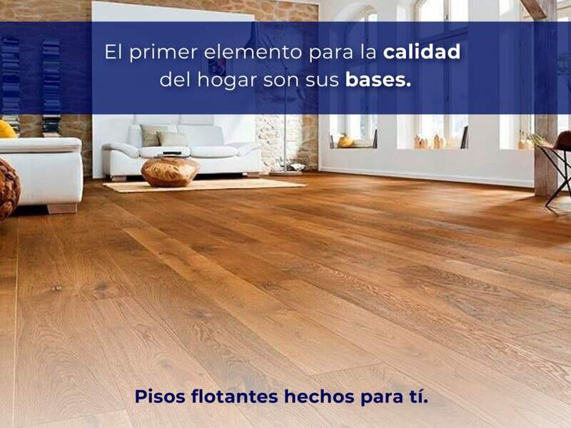 Piso flotante color cafe La Paz