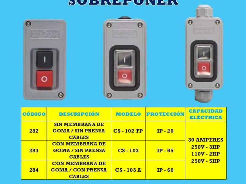 CAJAS PLASTICAS SOBREPONER SANTA CRUZ