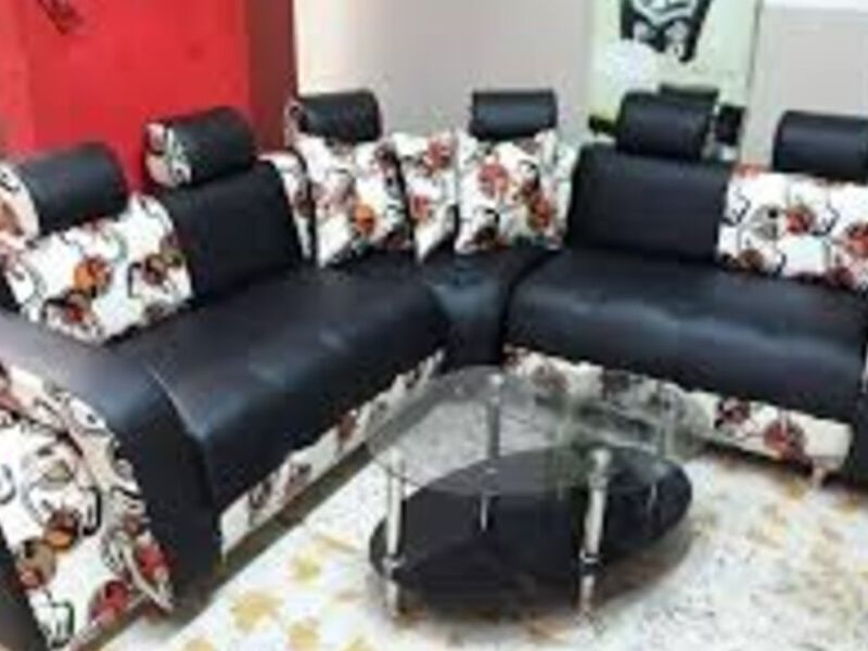 Sofa negro cuero Bolivia 