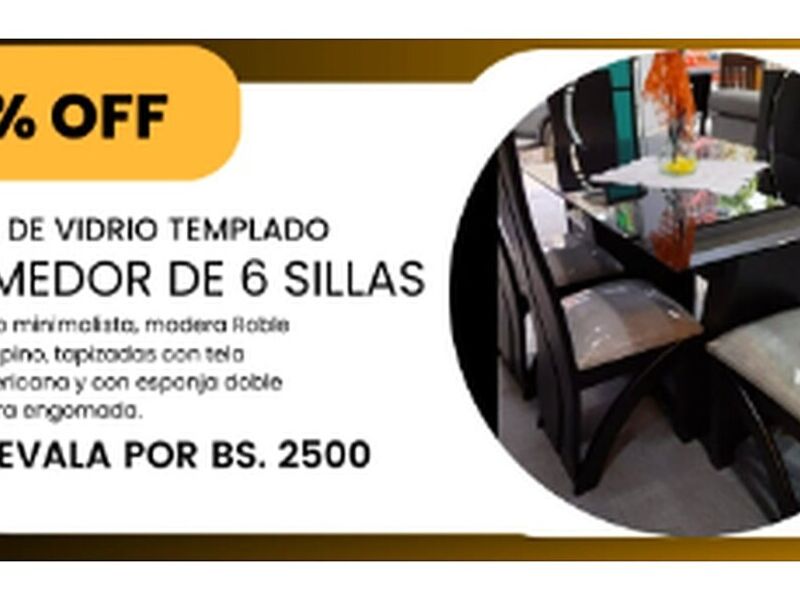 Mesa Vidrio Templado Cochabamba