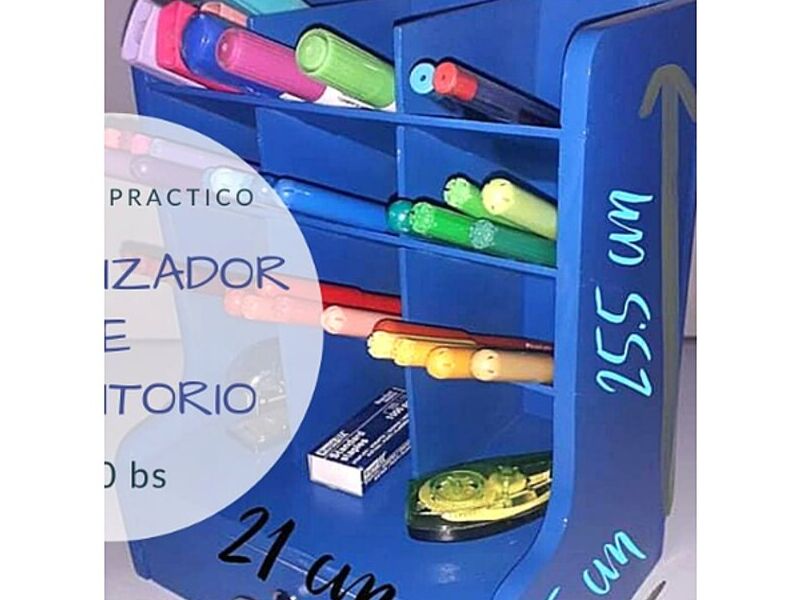 Organizador Escritorio Azul Cochabamba