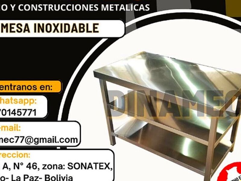 Mesa acero inoxidable Bolivia