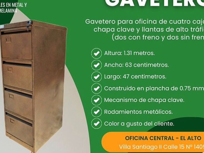 Gaveteros metálicos Bolivia