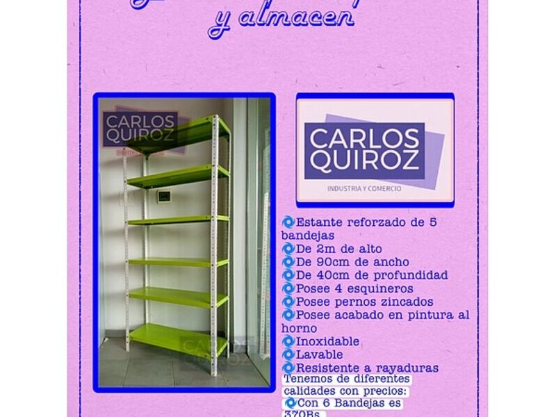 Estante 6 bandejas Bolivia
