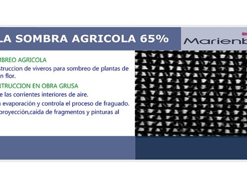 Malla sombra agrícola 65% Bolivia
