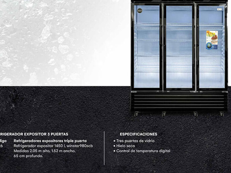 Refrigerador Expositor tres puestas Bolivia