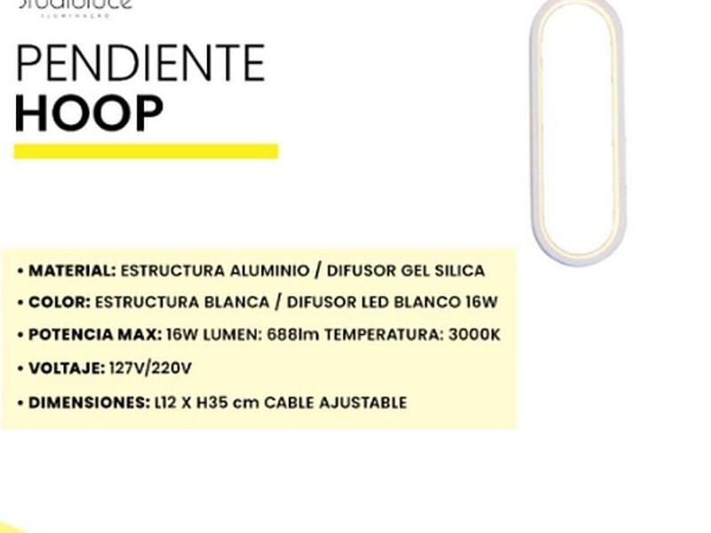 Luminaria Pendiente Hoop Bolivia 