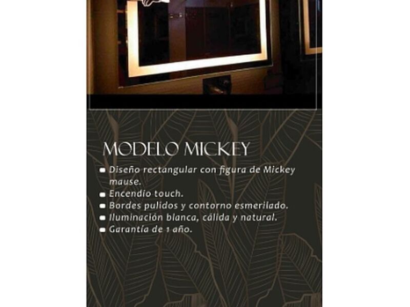 Espejo Iluminado Mickey Bolivia