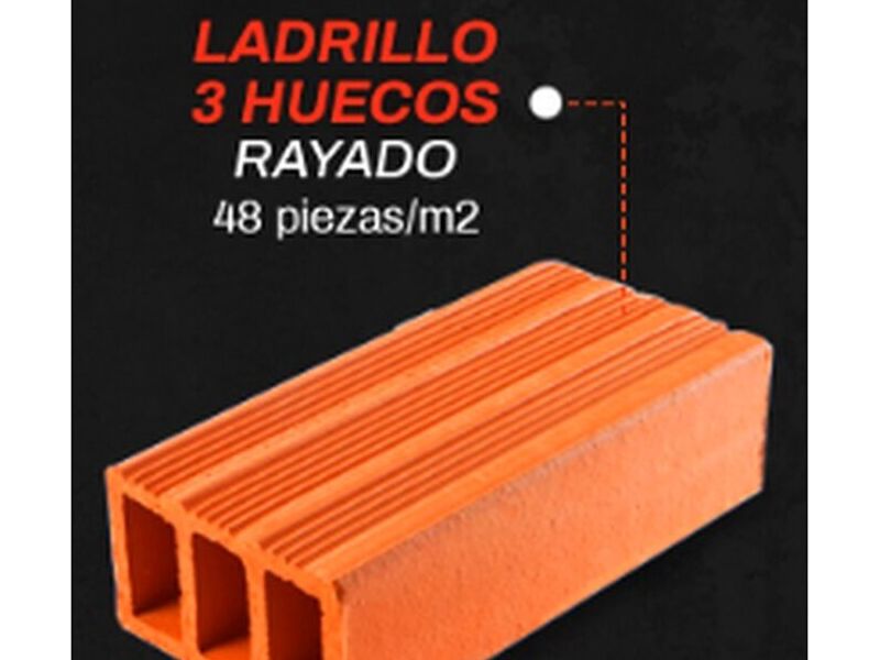 ladrillo 3 huecos rayado Bolivia 