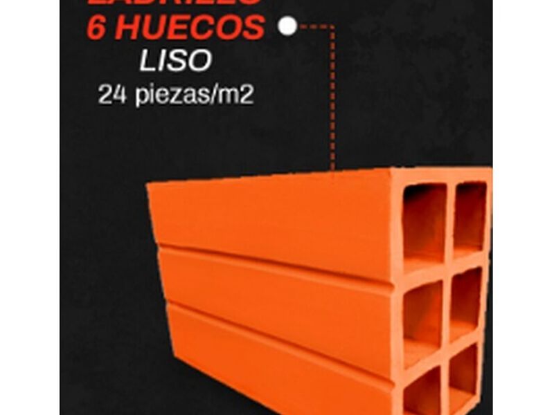 ladrillo 6 huecos liso Bolivia 
