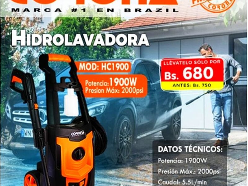 Hidrolavadora 1900W Bolivia 