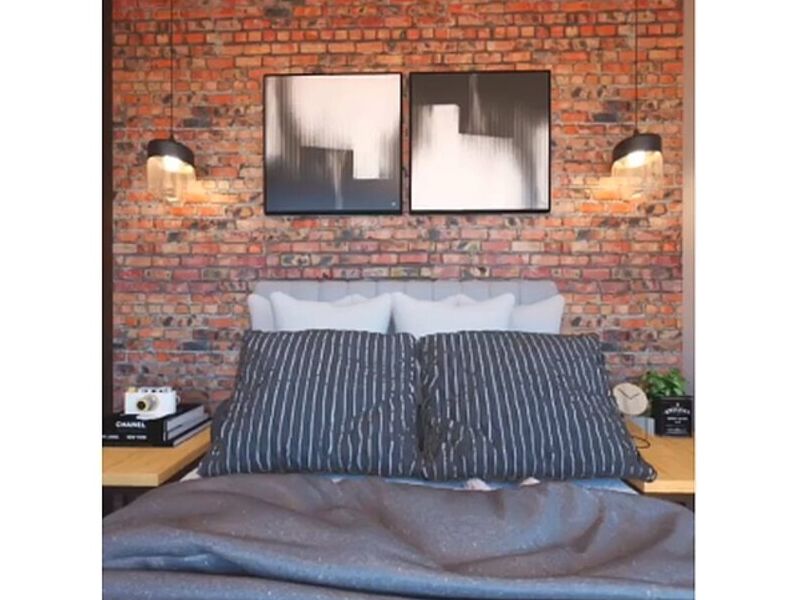 Diseño dormitorio estilo industrial Bolivia 