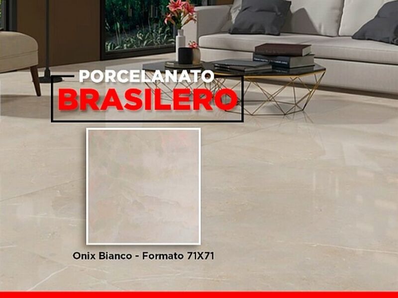 Porcelanato Brasileño Onix Bianco