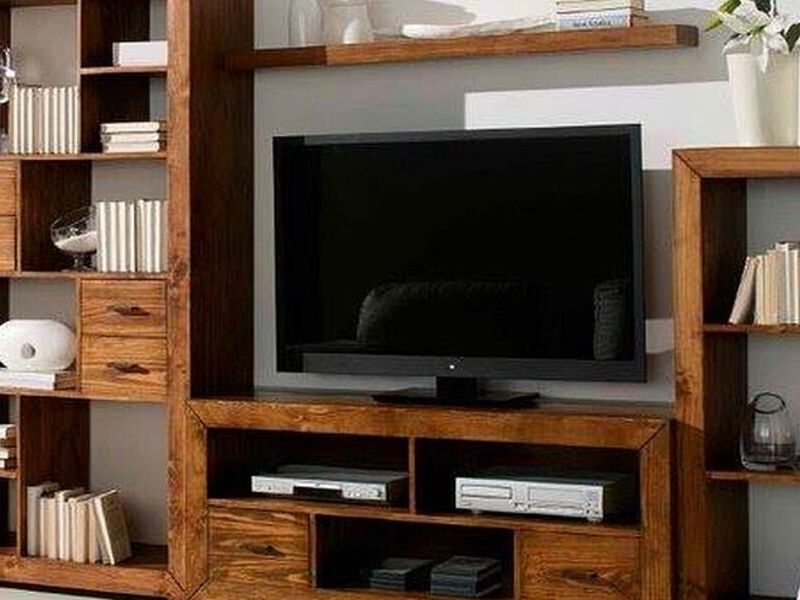 mueble madera televisión Bolivia
