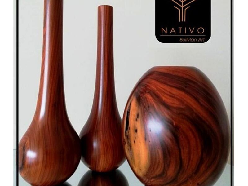 jarrones madera Bolivia