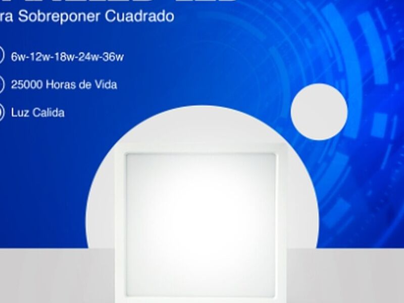 Panel Led Sobreponer Cuadrado Bolivia 