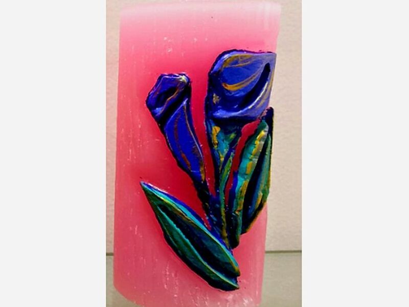 Vela decorada Flores Bolivia