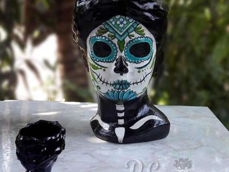 Maceta catrina turquesa Bolivia 