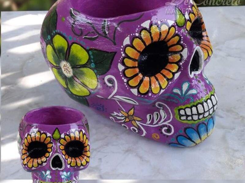 Maceta catrina morada Bolivia 