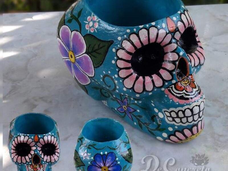 Maceta catrina celeste Bolivia 