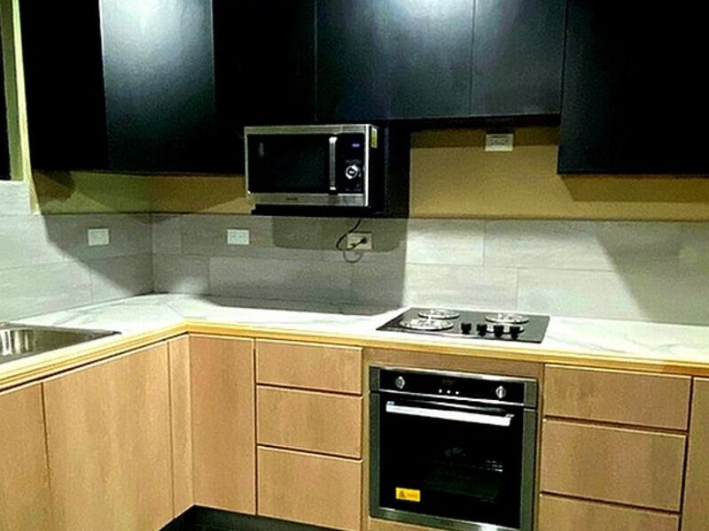 Cocina melamina negra SANTA CRUZ