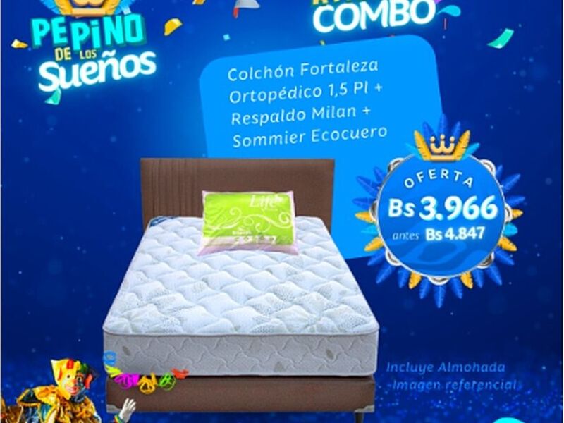 Colchón fortaleza ortopédico 1,5 plazas