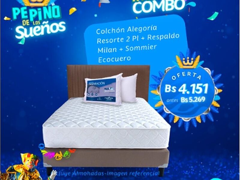 Colchón Alegoría resorte 2 plazas