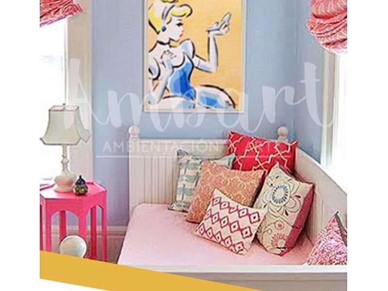 Cuadro cenicienta decoración infantil