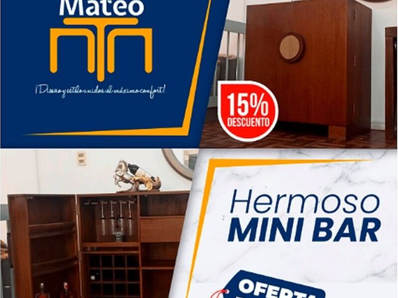 Mini bar madera 