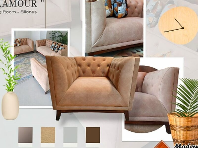 Sillón reposabrazos café 