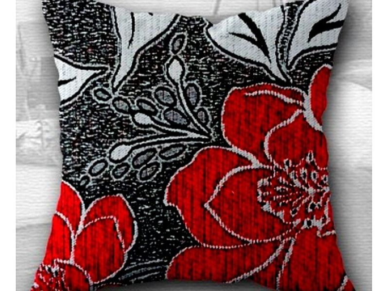 Cojin decorativo Chenille Rojo Bolivia