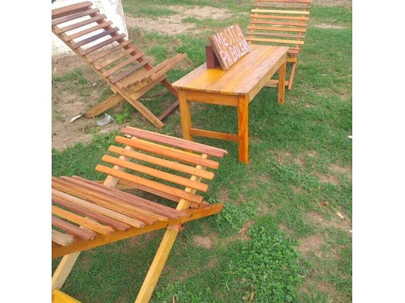 JUEGO DE SALA DE MADERA LA PAZ