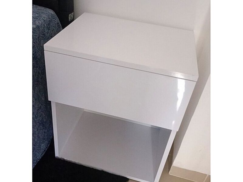 Mesa noche melamina blanca SANTA CRUZ