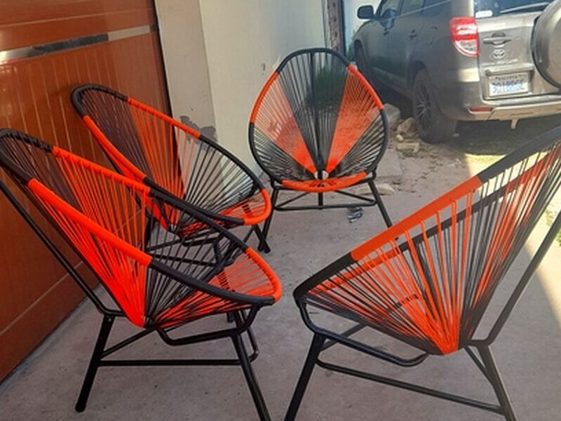 Silla modelo acapulco naranja SANTA CRUZ