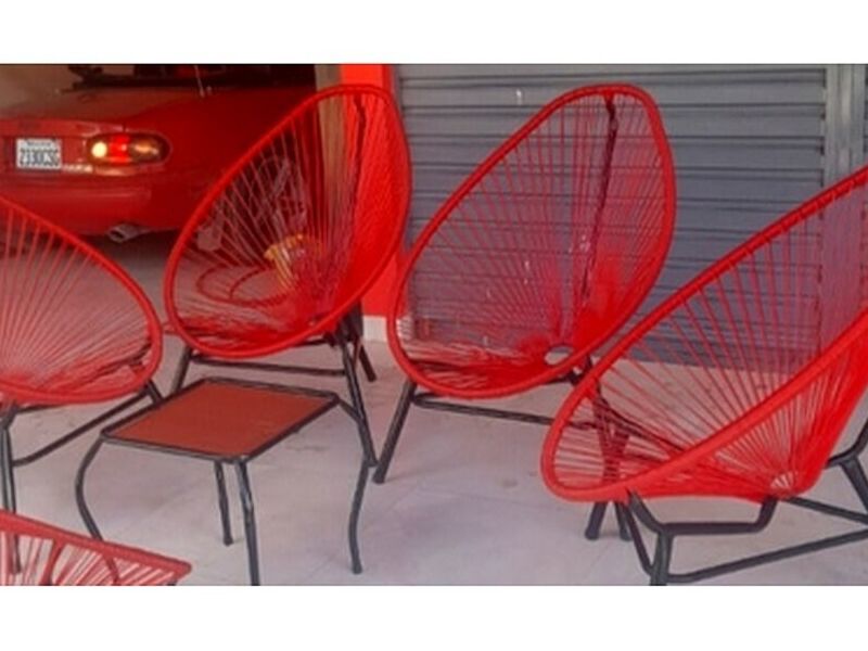 Silla modelo acapulco color rojo SANTA CRUZ