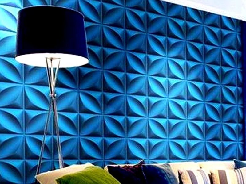 Pared 3D Abstracto Azul Bolivia