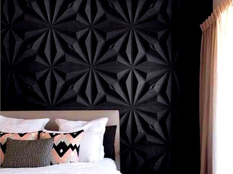 Pared 3D Abstracto Negro Bolivia