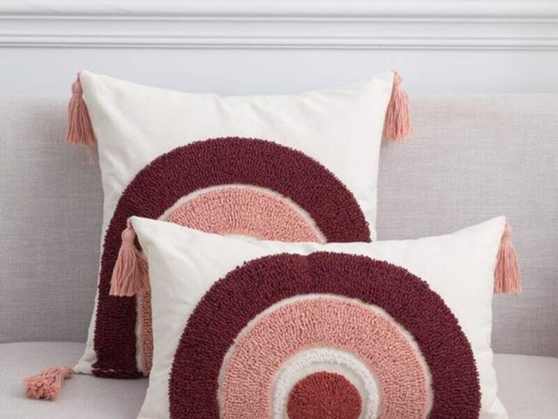 Cojin semicirculos rosa Bolivia 