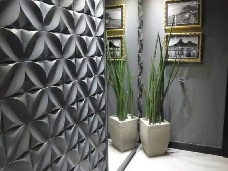 Pared 3D floral gris Bolivia 