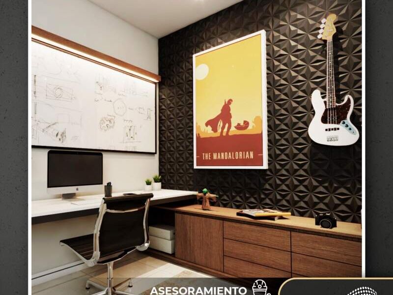 Pared 3D diamente café Bolivia 