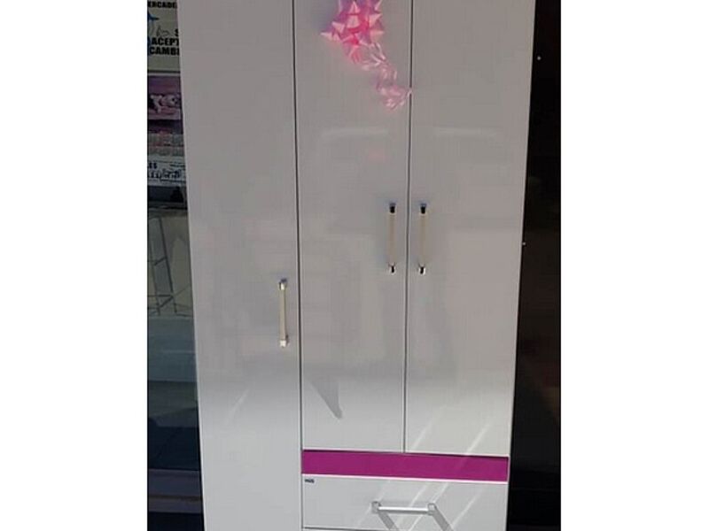 Ropero 3.2 color blanco/rosa LA PAZ