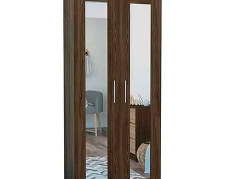 Ropero 2 Puertas Melamina Color Madera POTOSI