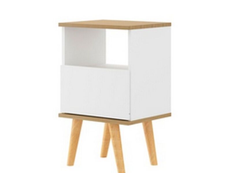Velador cajón blanco SANTA CRUZ