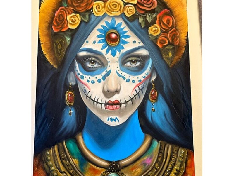 Cuadro Decorativo Catrina Bolivia