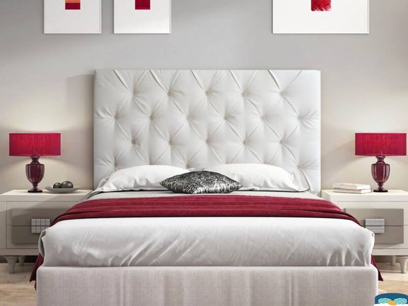 Cama Doble Espaldar Blanco Sta Cruz