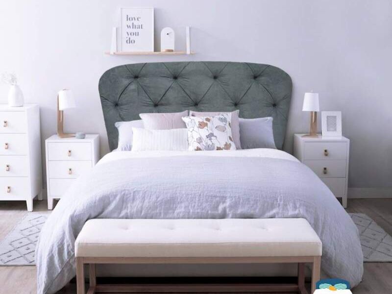 Cama Individual Espaldar Gris Sta Cruz