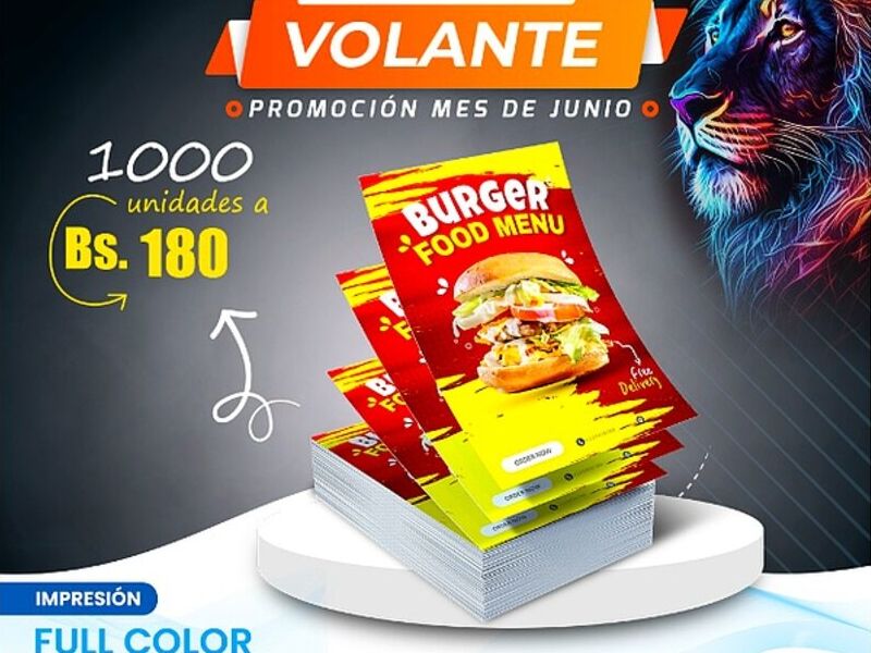 Volante publicidad Bolivia 