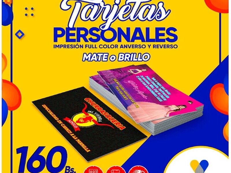 Tarjeta presentación mate Bolivia 